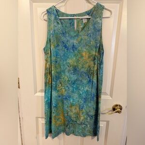 Nomadic Traders Sleeveless Dress - Blue, Green, and Gold